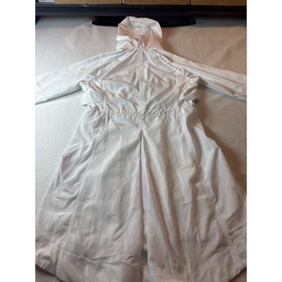 Athleta Womens White Hooded Rain Jacket XXS - Picture 9 of 11